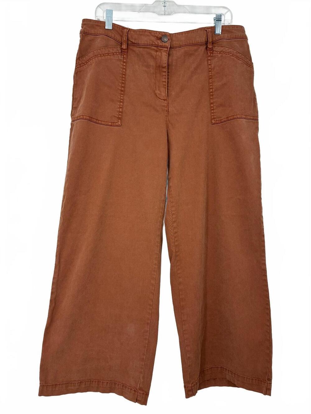 Joie Women's Rust Wide Leg Ankle Pants Perfect for Fall Season Size 14